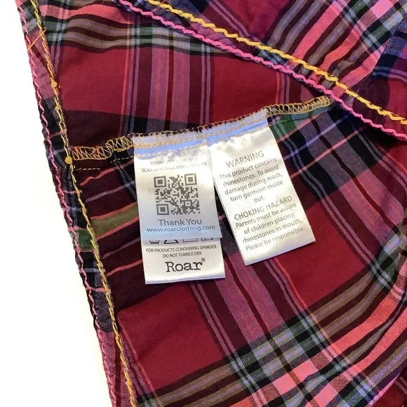 EUC LS plaid top by Roar - Picture 12 of 15